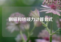 剩磁和矯頑力計算公式