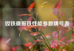 釹鐵硼磁鐵性能參數牌號表