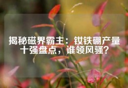 揭秘磁界霸主：釹鐵硼產量十強盤點，誰領風騷？