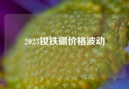 2023釹鐵硼價格波動