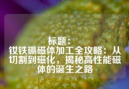 標題：  
釹鐵硼磁體加工全攻略：從切割到磁化，揭秘高性能磁體的誕生之路