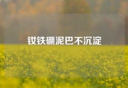 釹鐵硼泥巴不沉淀