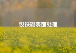 釹鐵硼表面處理