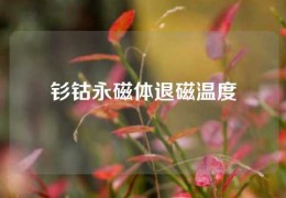 釤鈷永磁體退磁溫度