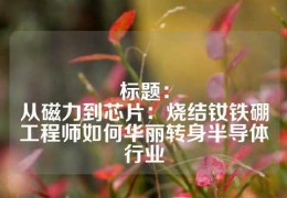 標題：
從磁力到芯片：燒結釹鐵硼工程師如何華麗轉身半導體行業