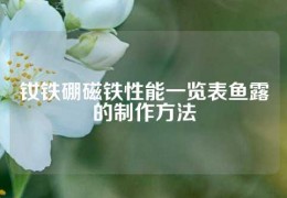 釹鐵硼磁鐵性能一覽表魚露的制作方法