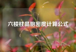 六棱柱晶胞密度計算公式