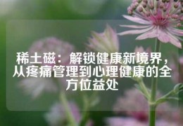 稀土磁：解鎖健康新境界，從疼痛管理到心理健康的全方位益處