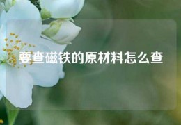 要查磁鐵的原材料怎么查