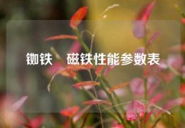 銣鐵錋磁鐵性能參數(shù)表