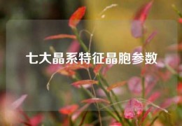 七大晶系特征晶胞參數(shù)