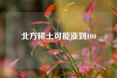 北方稀土可能漲到100