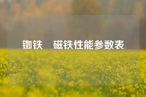 銣鐵錋磁鐵性能參數(shù)表