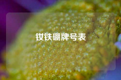 釹鐵硼牌號(hào)表