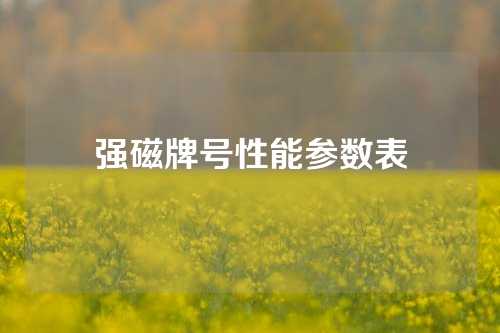 強磁牌號性能參數表