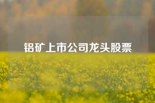 鋁礦上市公司龍頭股票