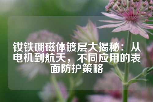 釹鐵硼磁體鍍層大揭秘：從電機到航天，不同應用的表面防護策略