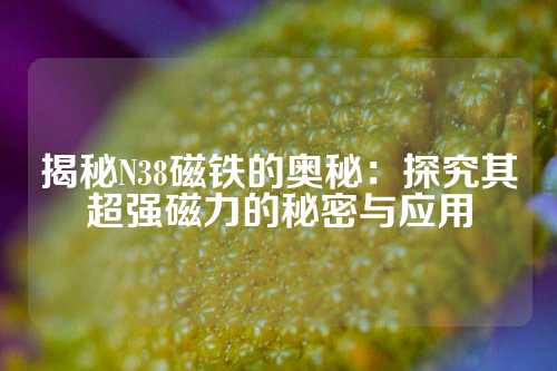 揭秘N38磁鐵的奧秘：探究其超強磁力的秘密與應用