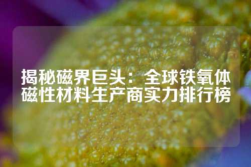 揭秘磁界巨頭：全球鐵氧體磁性材料生產商實力排行榜