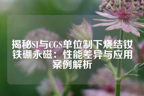 揭秘SI與CGS單位制下燒結釹鐵硼永磁：性能差異與應用案例解析