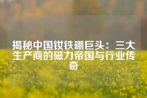 揭秘中國釹鐵硼巨頭：三大生產商的磁力帝國與行業傳奇