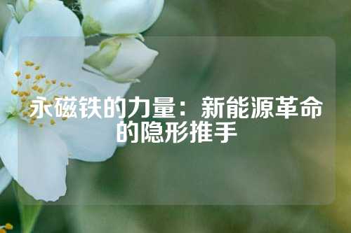 永磁鐵的力量：新能源革命的隱形推手