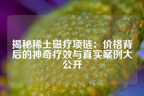 揭秘稀土磁療項鏈：價格背后的神奇療效與真實案例大公開