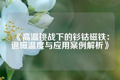 《高溫挑戰(zhàn)下的釤鈷磁鐵：退磁溫度與應(yīng)用案例解析》