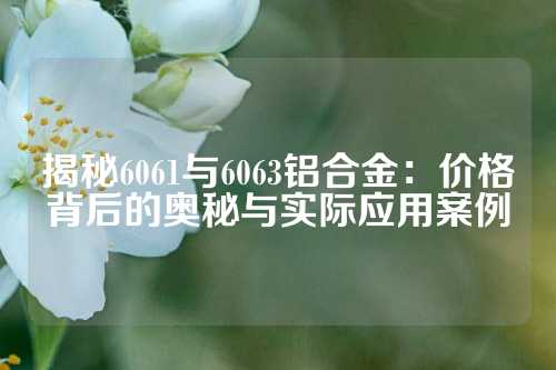 揭秘6061與6063鋁合金：價(jià)格背后的奧秘與實(shí)際應(yīng)用案例