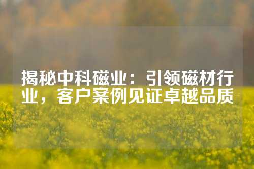 揭秘中科磁業(yè)：引領(lǐng)磁材行業(yè)，客戶案例見證卓越品質(zhì)