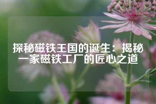 探秘磁鐵王國的誕生：揭秘一家磁鐵工廠的匠心之道